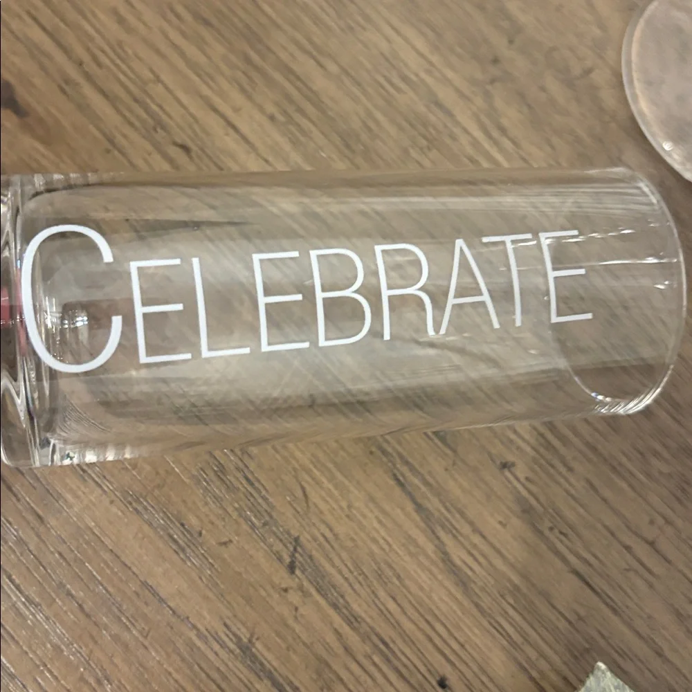 Pier 1 Engraved Champagne Flutes (4)